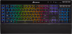 Clavier Gaming&nbsp;r&eacute;tro&eacute;clair&eacute; filaire USB&nbsp;CORSAIR&reg; K55 RGB PRO XT&nbsp;&agrave; Membrane &ndash; IP42 R&eacute;sistant &agrave; la Poussi&egrave;re et aux &eacute;claboussures &ndash; 6 Touches Macro Int&eacute;gration Elgato &ndash; Compatible iCUE &ndash; AZERTY FR