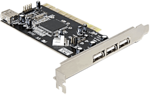 photo Carte contrleur PCI 3 ports USB 2.0 + 1