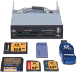photo Lecteur de cartes mmoires 75/1 USB 2.0 + 1 port USB 2.0