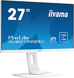 photo Ecran plat LED 27 pouces 2560 x 1440 IPS multimedia / blanc