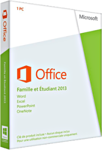 photo Microsoft Office 2013 Edition Famille & Etudiant (PKC cl d'activation)