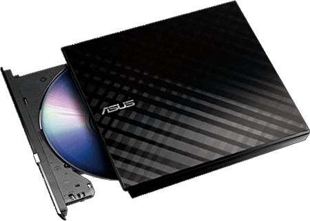 Lecteur Graveur CD/DVD ASUS externe USB 2.0, noir OPTASU-SDRW-08D2SB