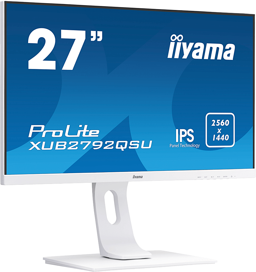 Ecran plat LED 27 pouces 2560 x 1440 IPS multimedia / blanc